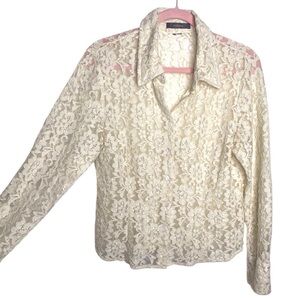 90s Liz Claiborne Lace Blouse